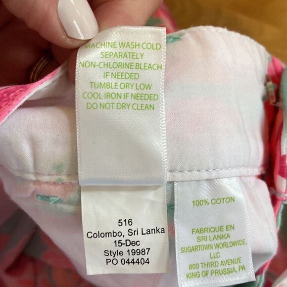 Lilly Pulitzer Pink & Blue Poolside Blue The Chipper Shorts Size 2 - Picture 10 of 10